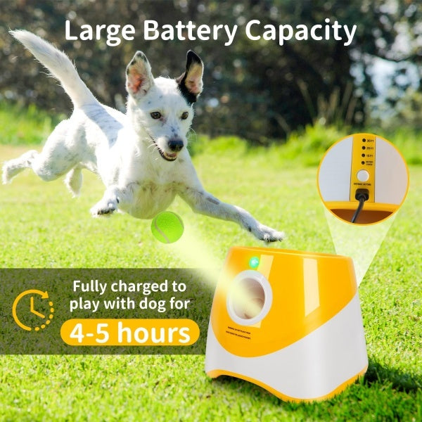 Ball launcher in green and yellow with 3 balls and USB cable