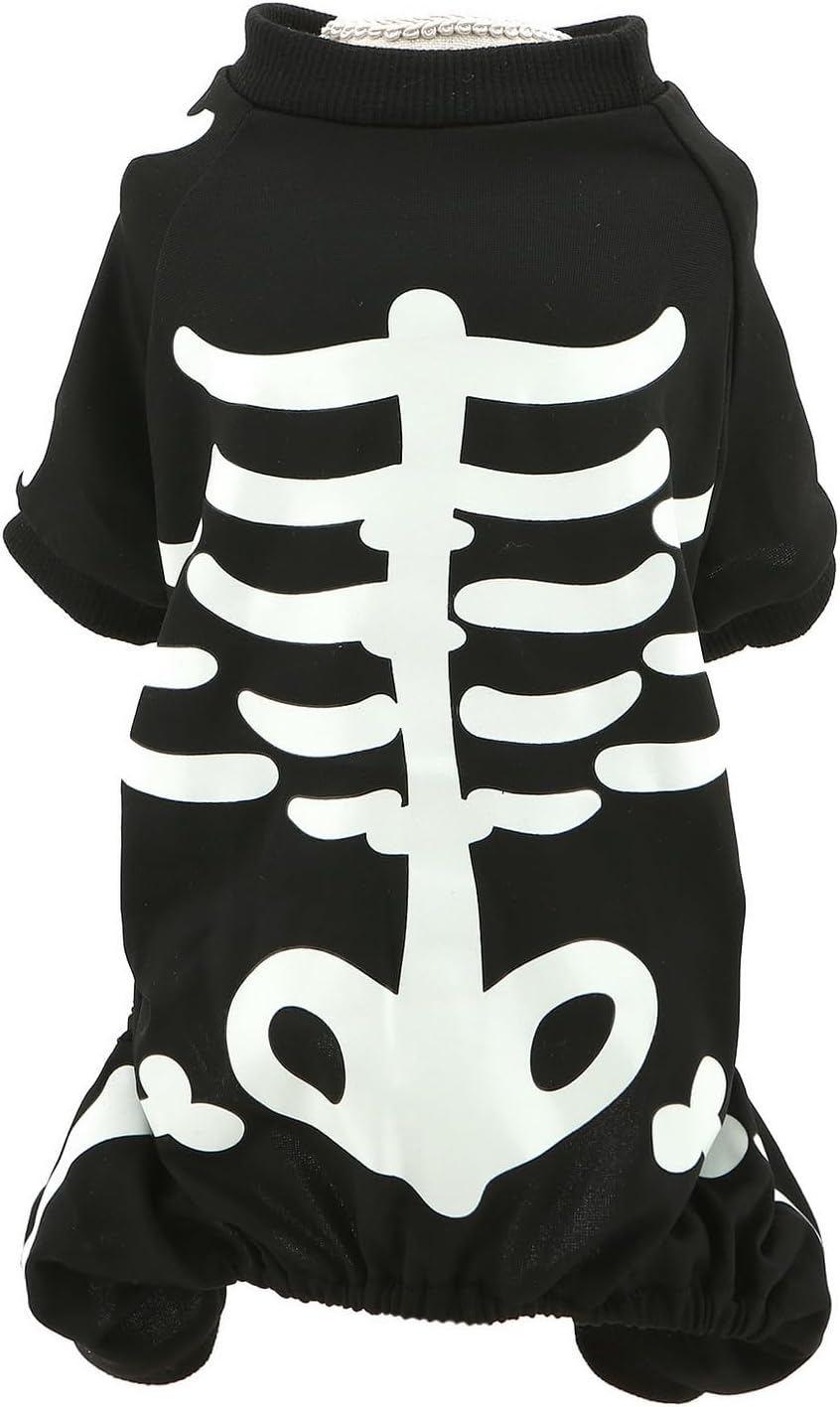 Glow-in-the-Dark Skeleton Jumpsuit for Small Dogs, view 7