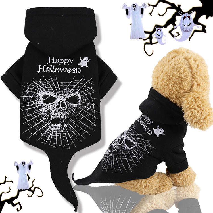 Halloween Skull Hoodie for Dogs